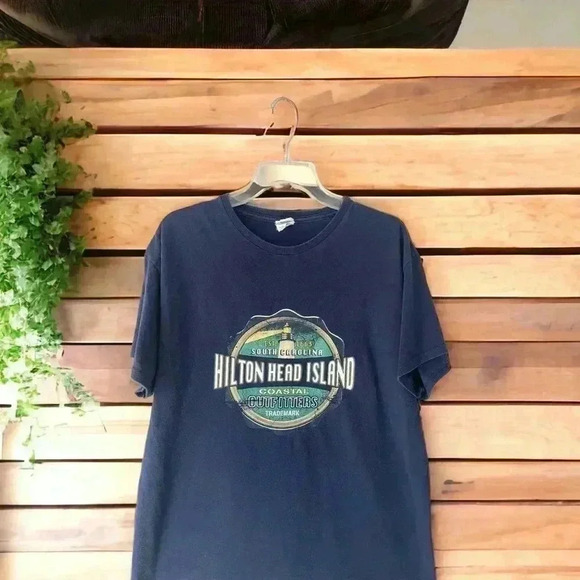 Delta Pro Weight 2001 Hilton Head Island South Carolina Large Blue T-Shirt Men - Picture 2 of 4